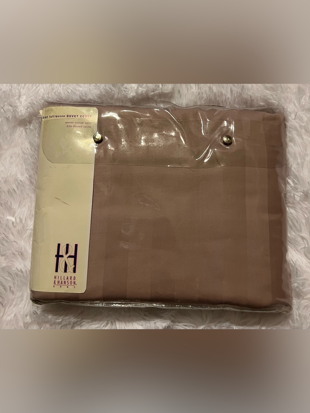 Vintage 90’s NEW Hillard & Hanson Home 230 thread Full Queen Duvet Mauve